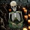 Animated Mossy Skeleton Tabletop Halloween Decoration Spooky Party Centerpiece Creepy Home Accent